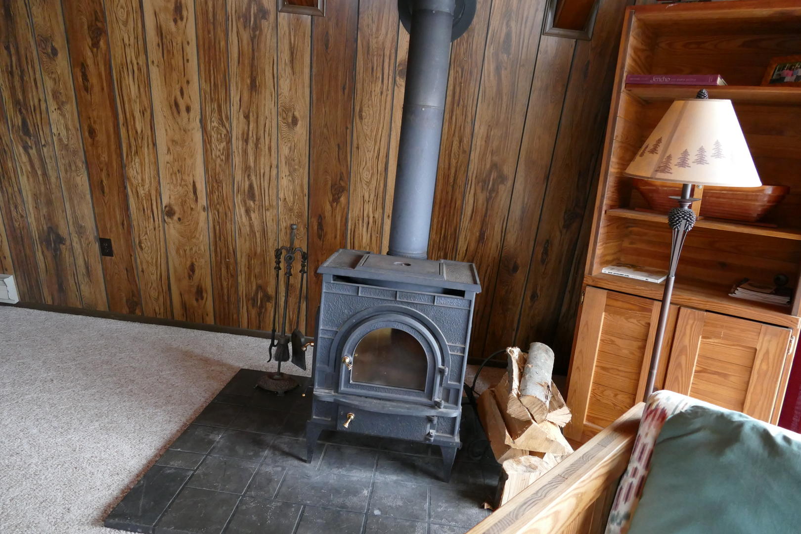 woodstove in Living Room