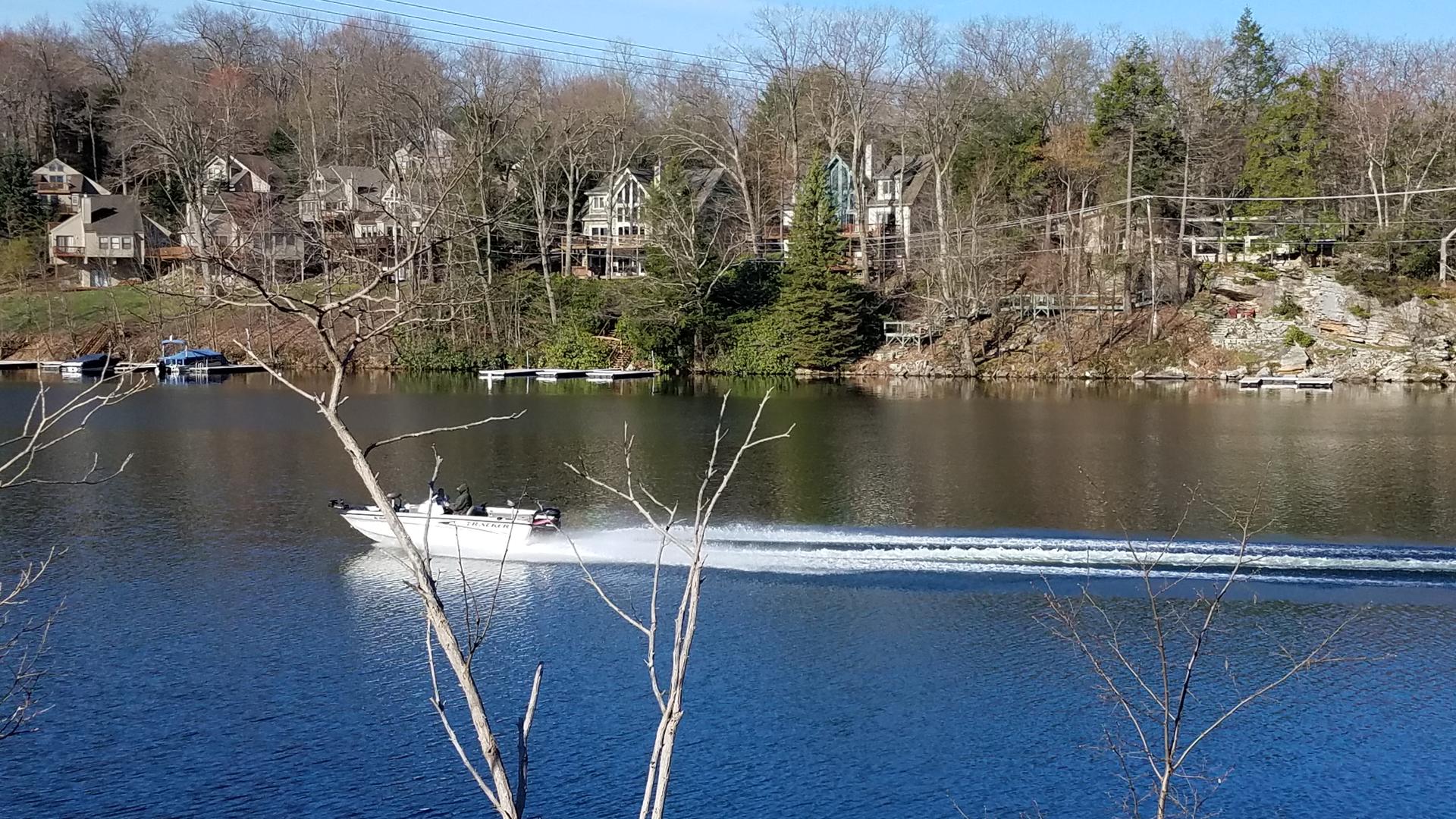 boat at Deep Creek lake