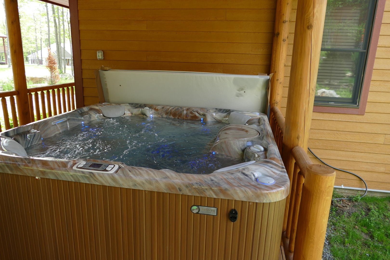 Hot Tub under porch