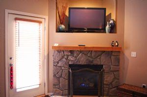 Living Room Fireplace and TV