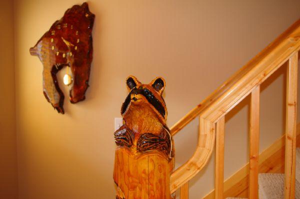 Mr. Raccoon invites you to visit Chalet #15! 