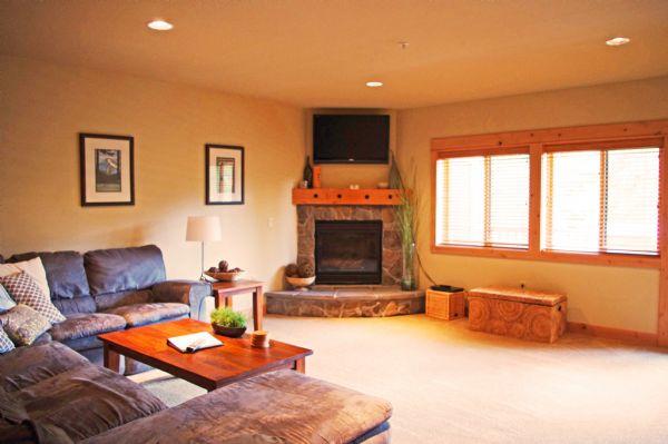 Living Room Gas Fireplace and Tv