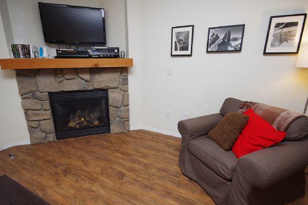 Living Room with Gas Fireplace and Tv