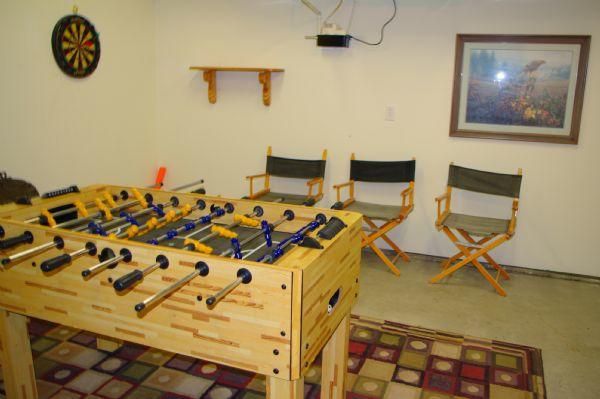 Foosball Table & Dartboard in Private Garage 