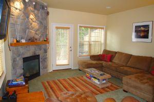 Living Area with TV & Gas Fireplace 