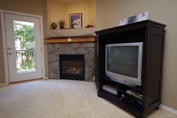 Living Room Tv & Gas Fireplace