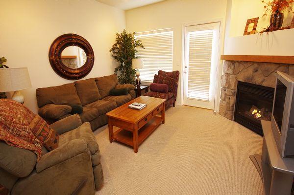 Living Room with Gas Fireplace & Tv