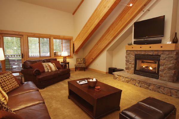 Living Room Gas Fireplace & Tv