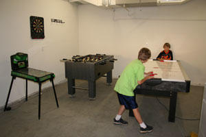 Enjoy the games in the Heated Garage