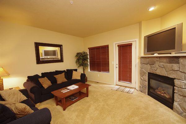 Living Room with Tv and Gas Fireplace