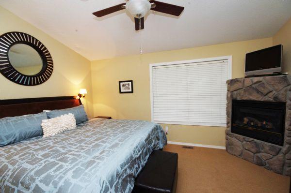 Master Bedroom Tv and Gas Fireplace