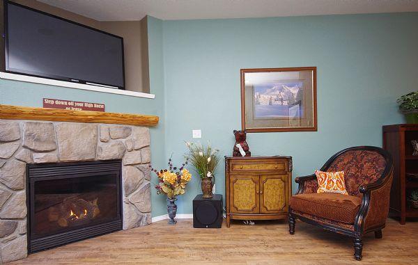 Gas Fireplace and Tv in Living Room