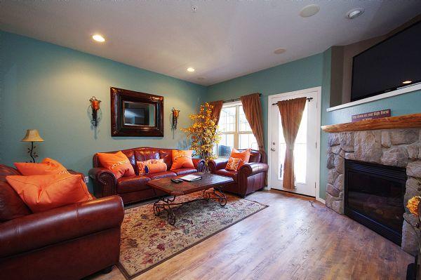 Living Room with Gas Fireplace and Tv 