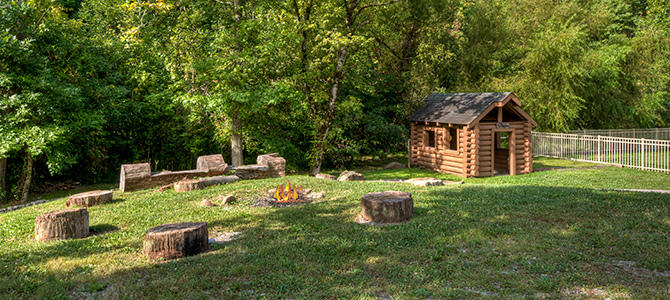 Resort Playhouse & Fire Pit