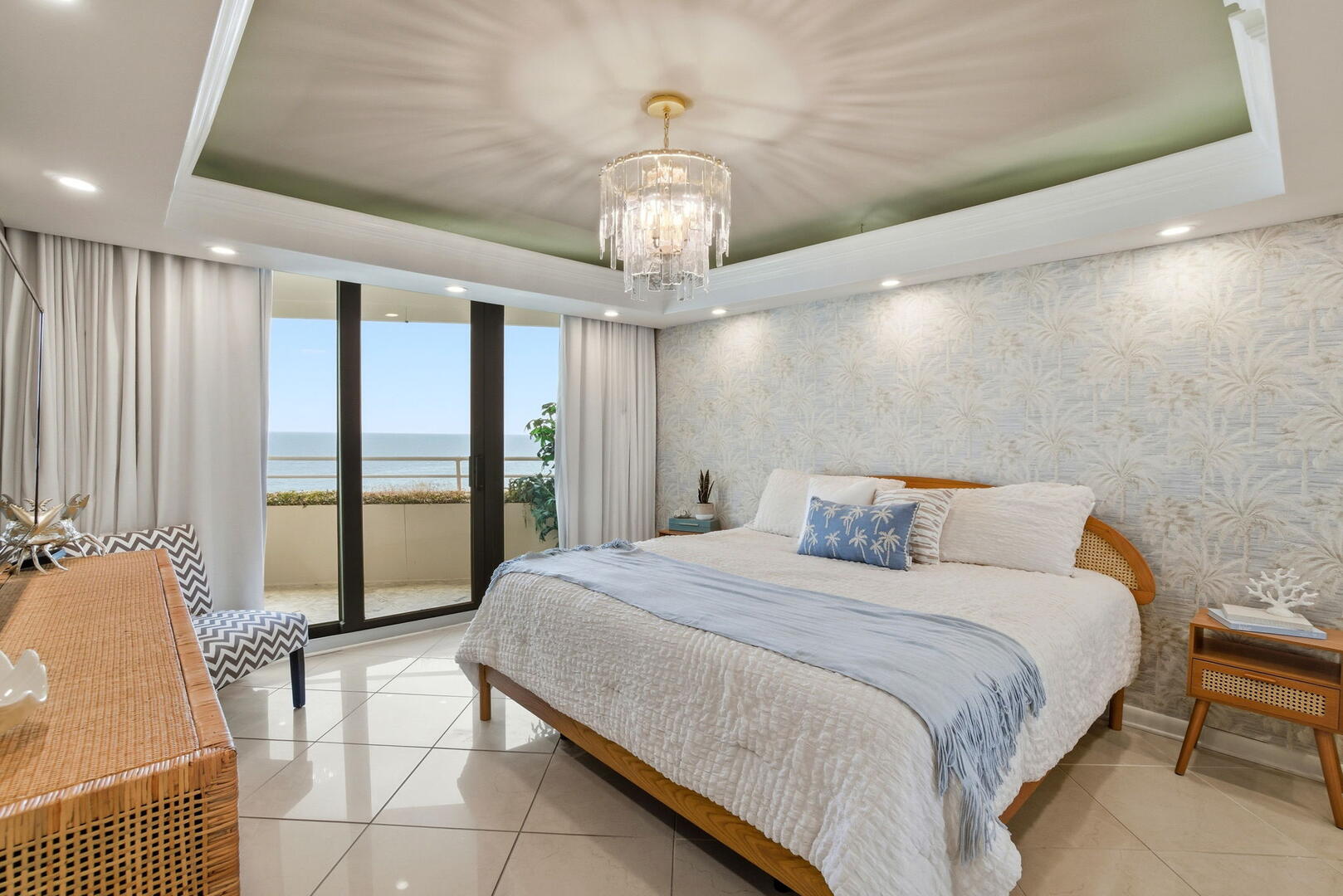 Primary Suite offers gorgeous beachfront sunrise views