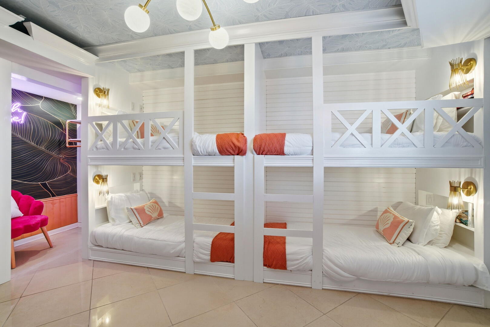 Wave Pods- Custom VIP Bunk Suite Experience- including blackout plantation shutters