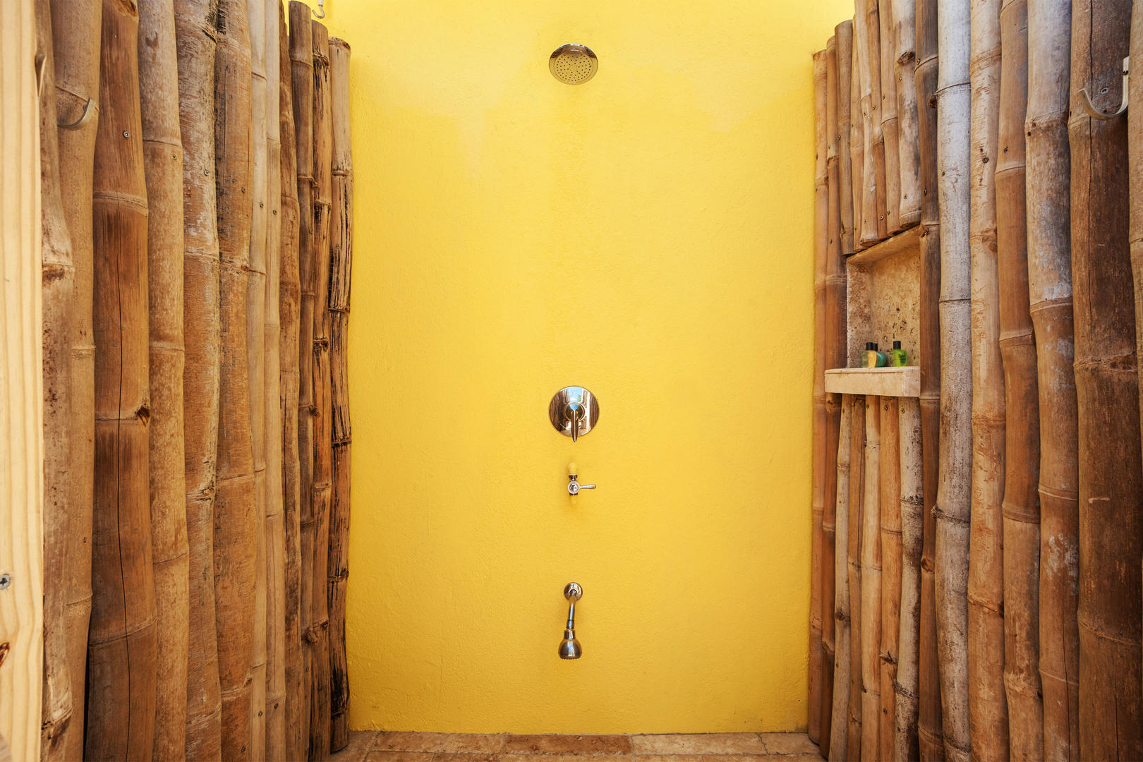 Outdoor shower.