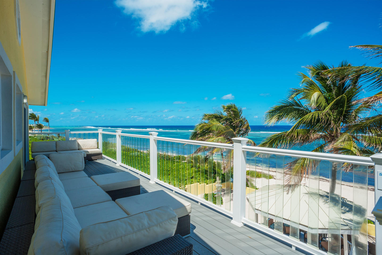 Enjoy the warm weather while still lounging on the couch on the balcony!