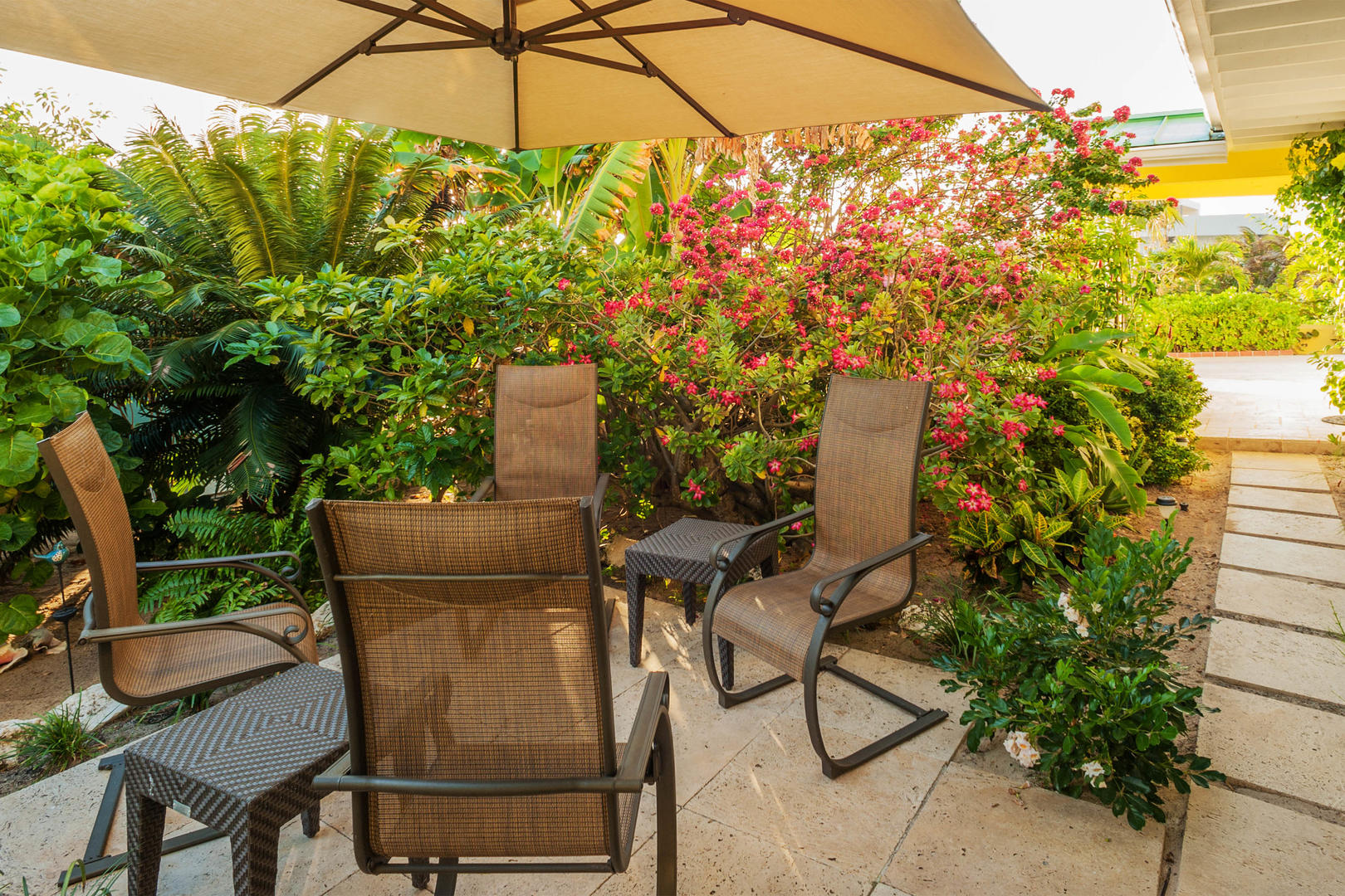 Shaded Garden Seating.