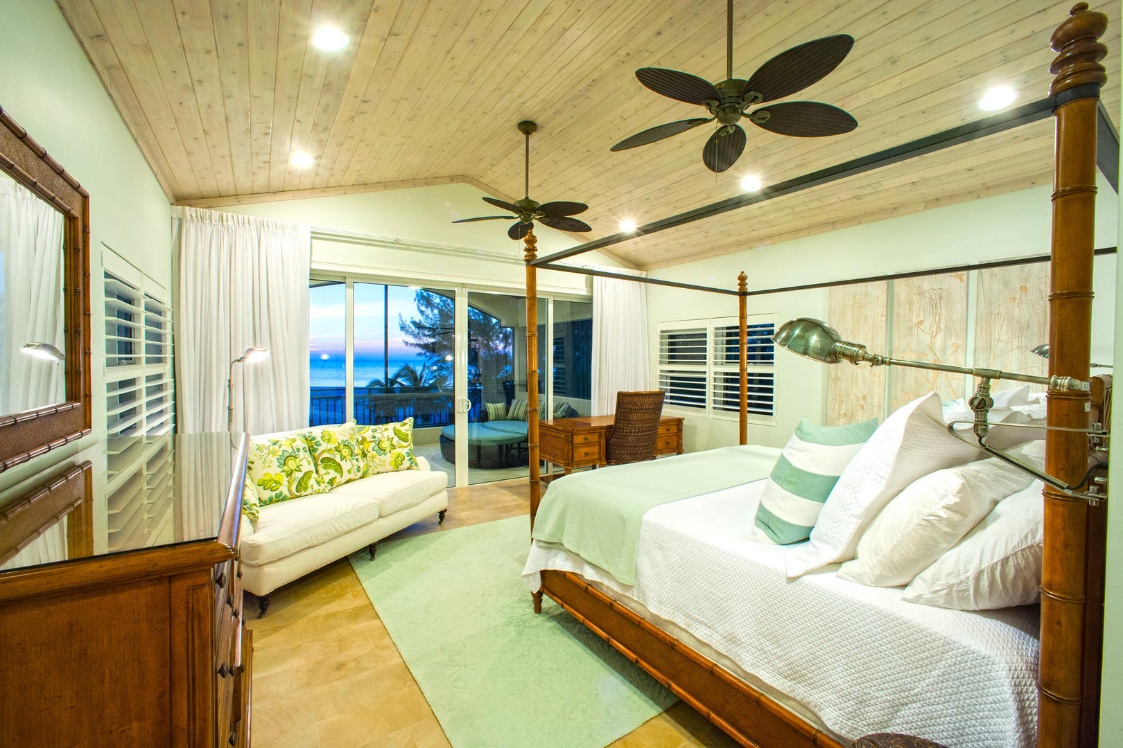 One of four identical King Suites. Each has an ensuite bath and a private screened balcony.