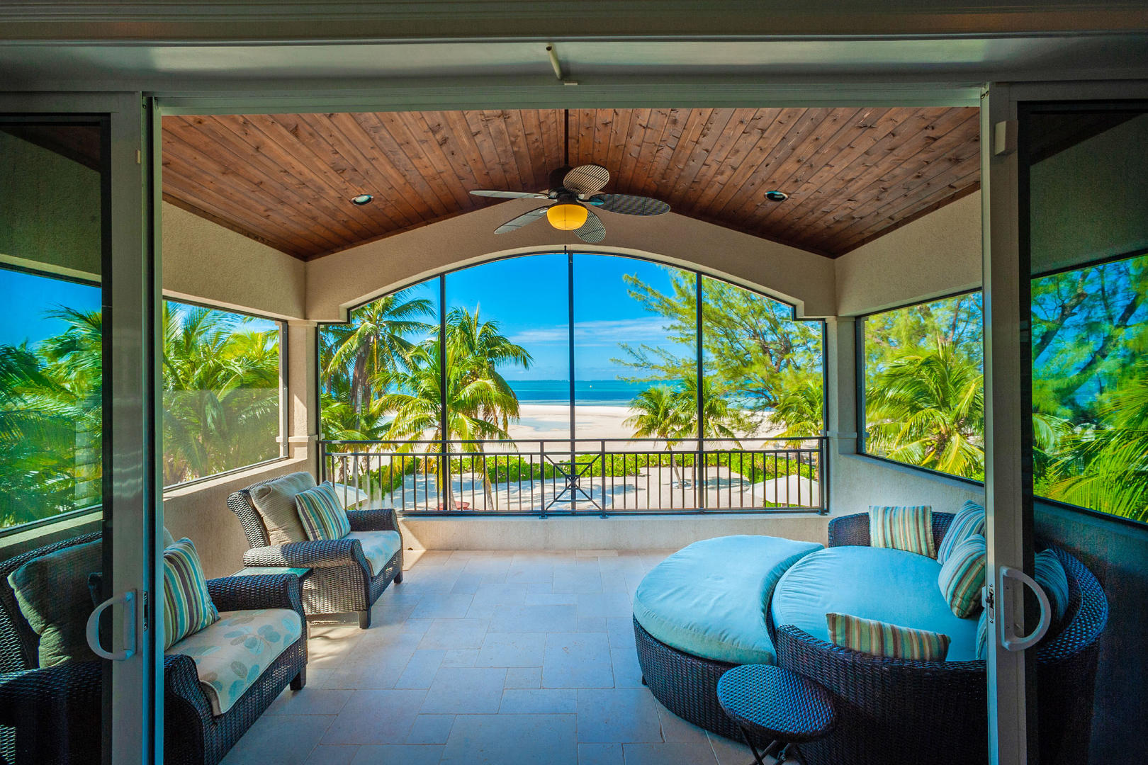 One of the King Suite's stunning screened balcony.