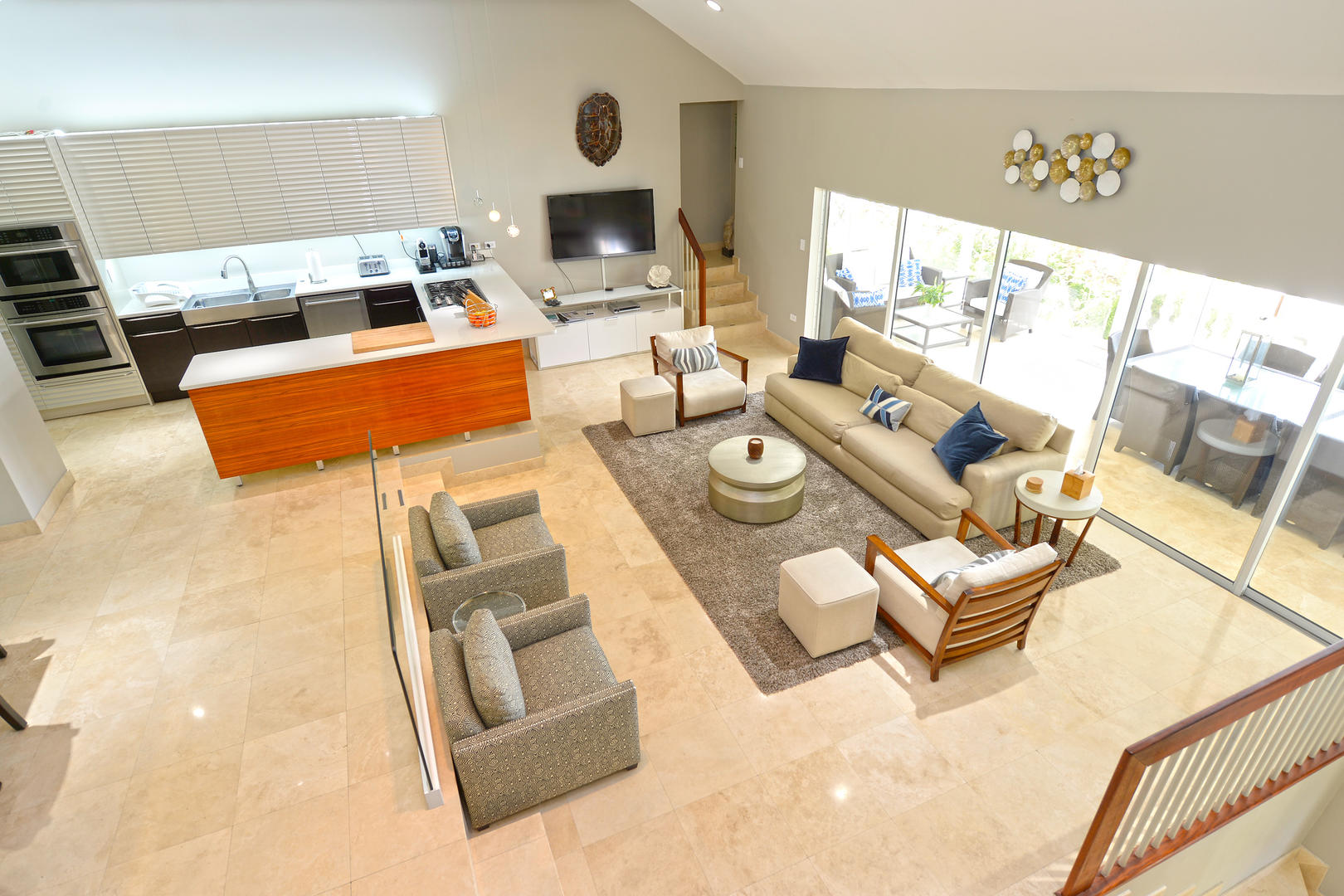 High view of the main living area.