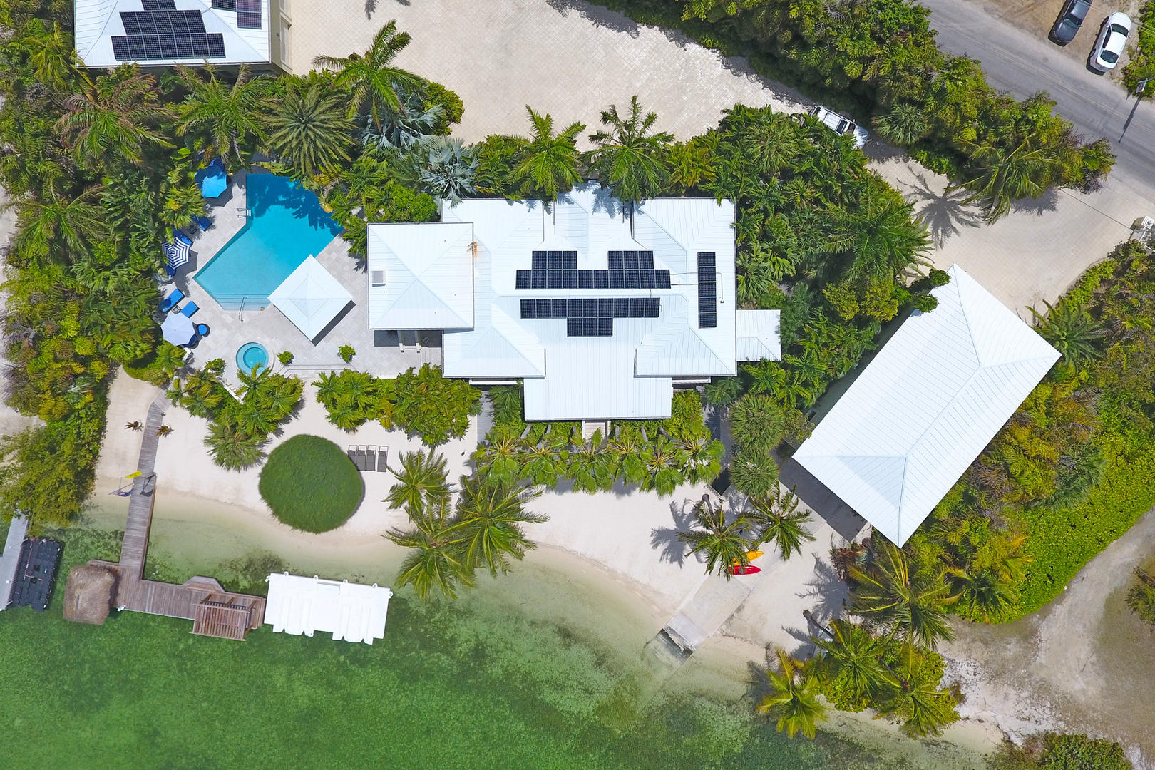 Aerial view of Kaiku Villa.