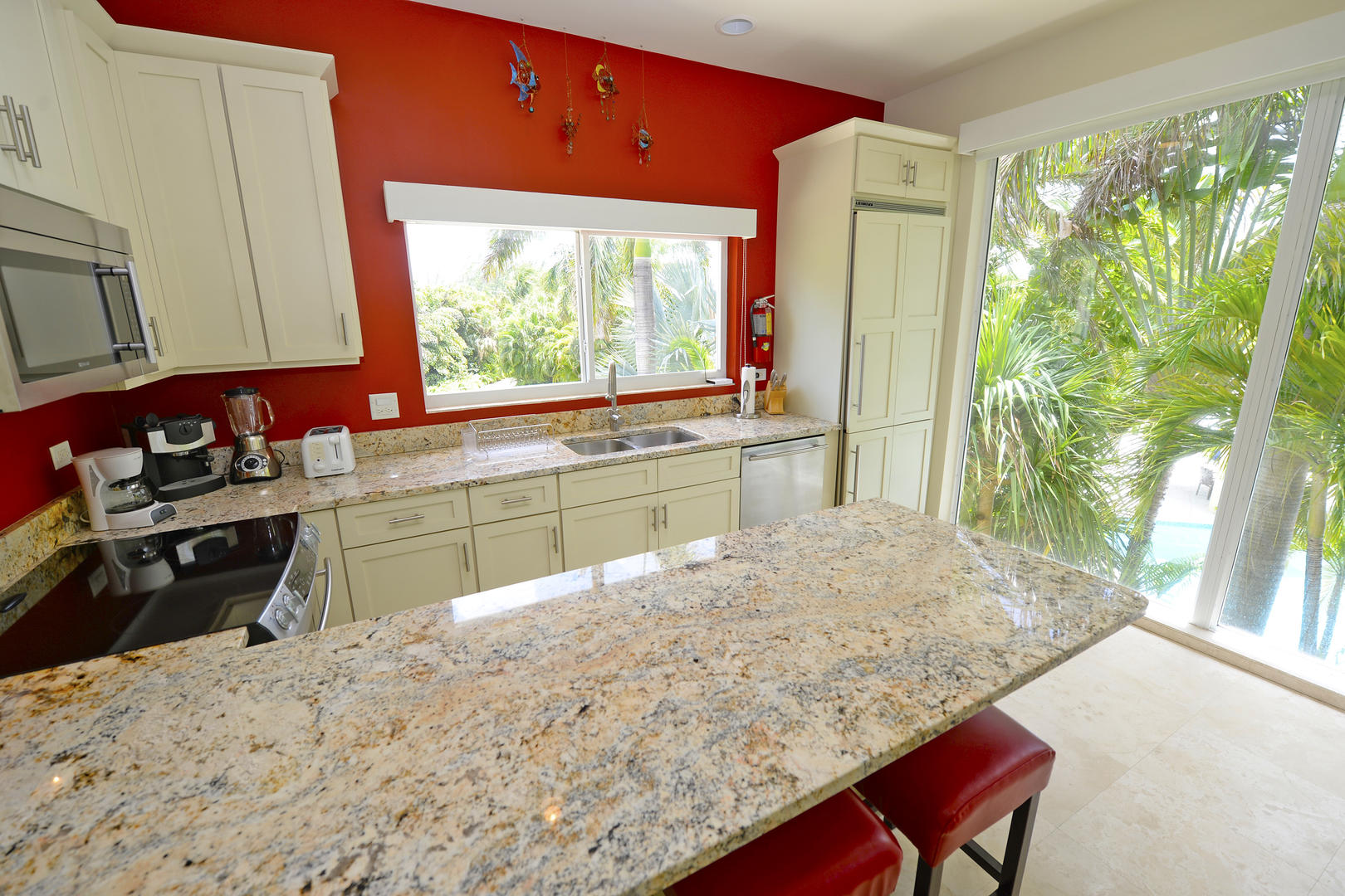 Guesthouse kitchen.