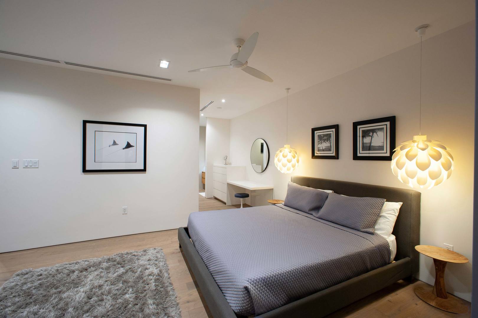 Another look at the King Guest Bedroom with garden views.	