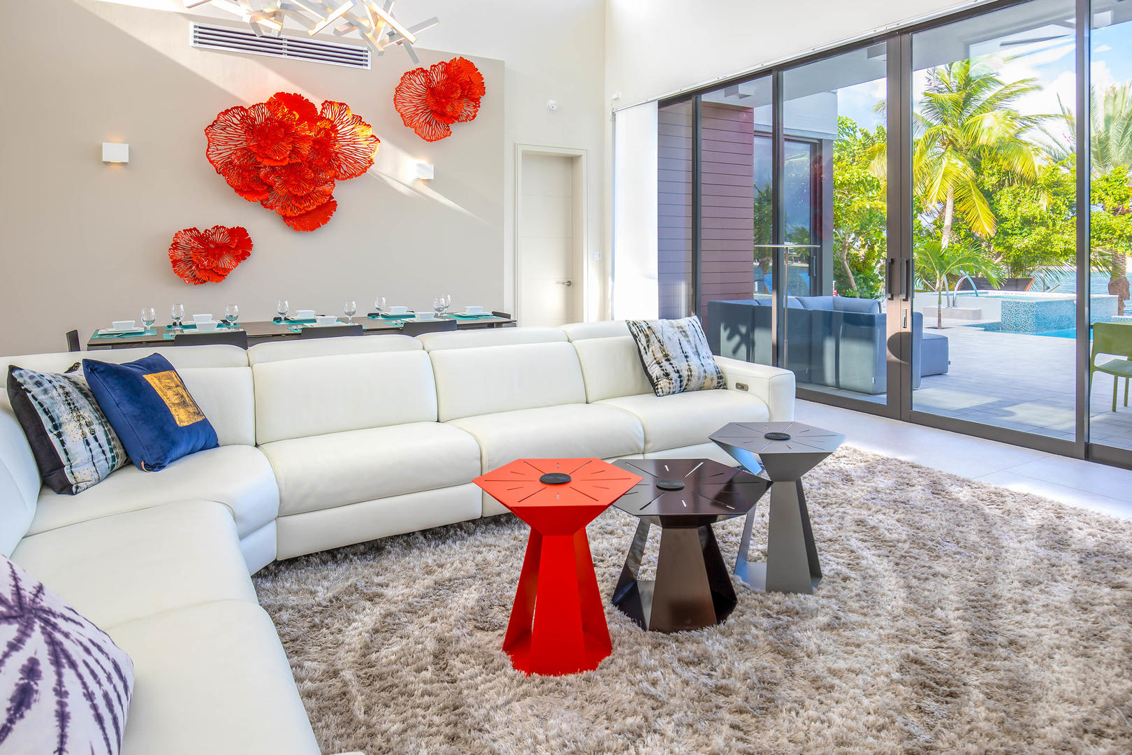 Curl up on the living room couch for movie night.