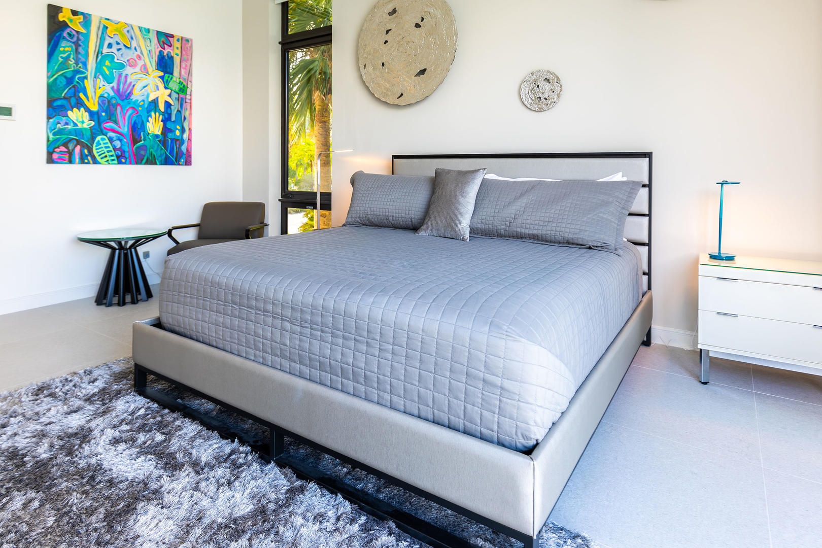 Another look at the master suite's California king bed.