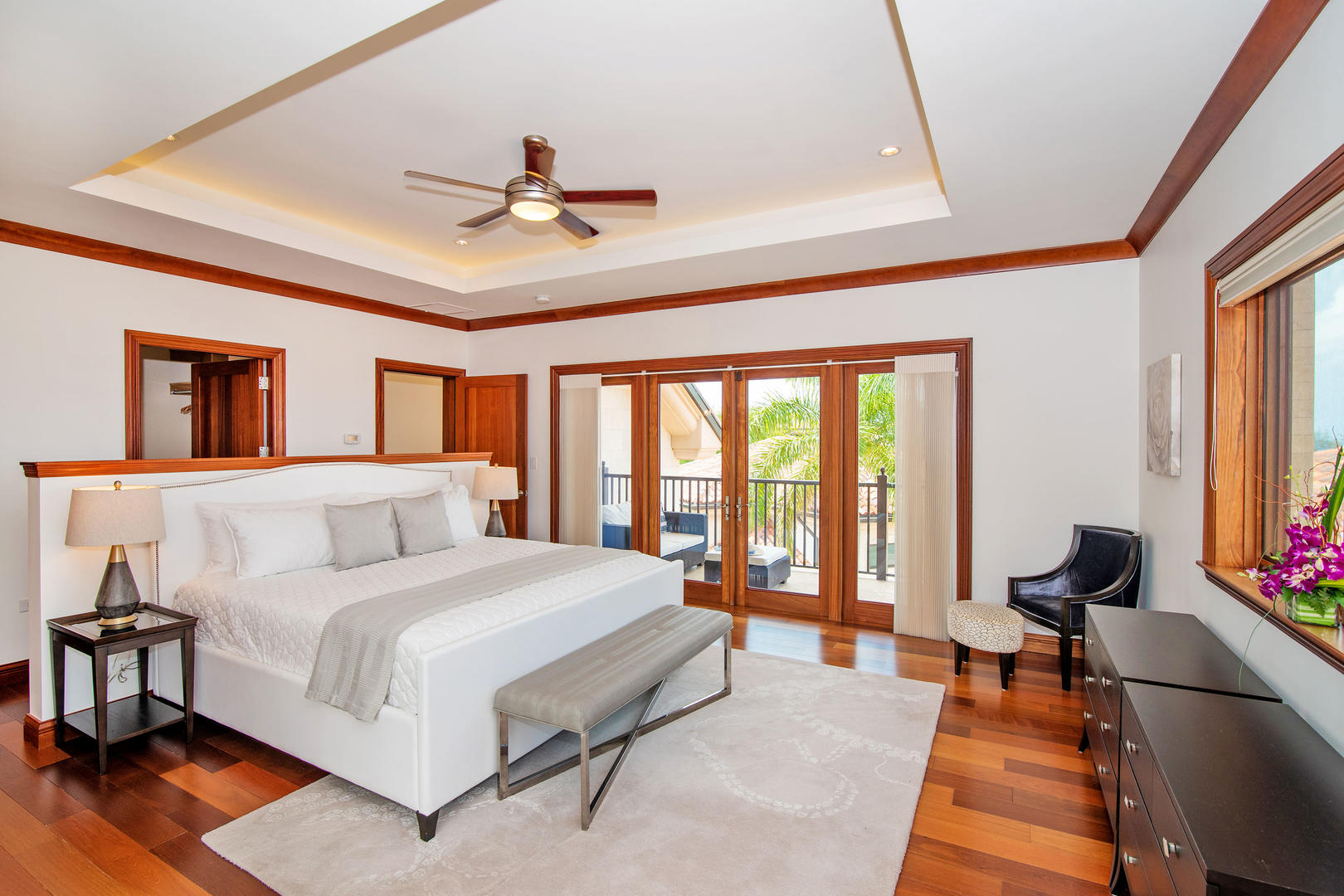 The master suite takes up the entire upper level.