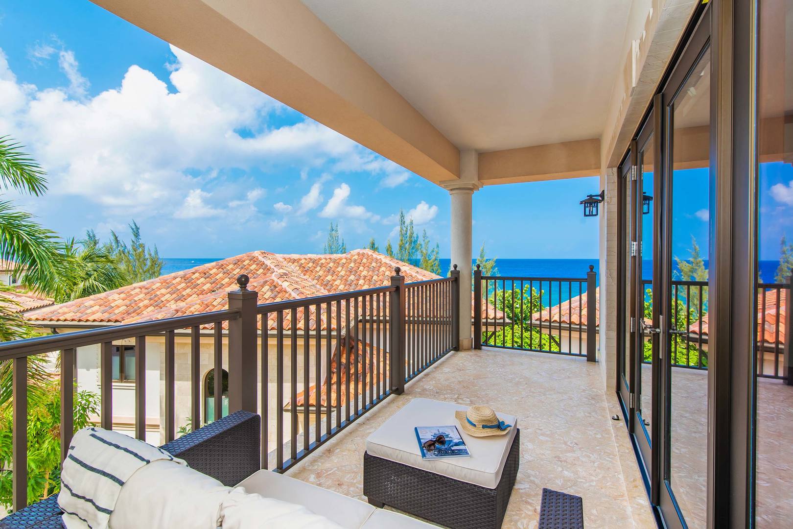 Views from the master suite's private balcony.
