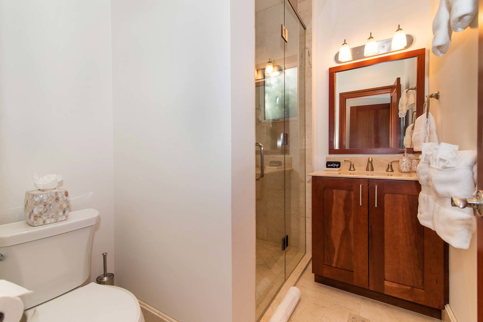 Guest suite bathroom with shower.