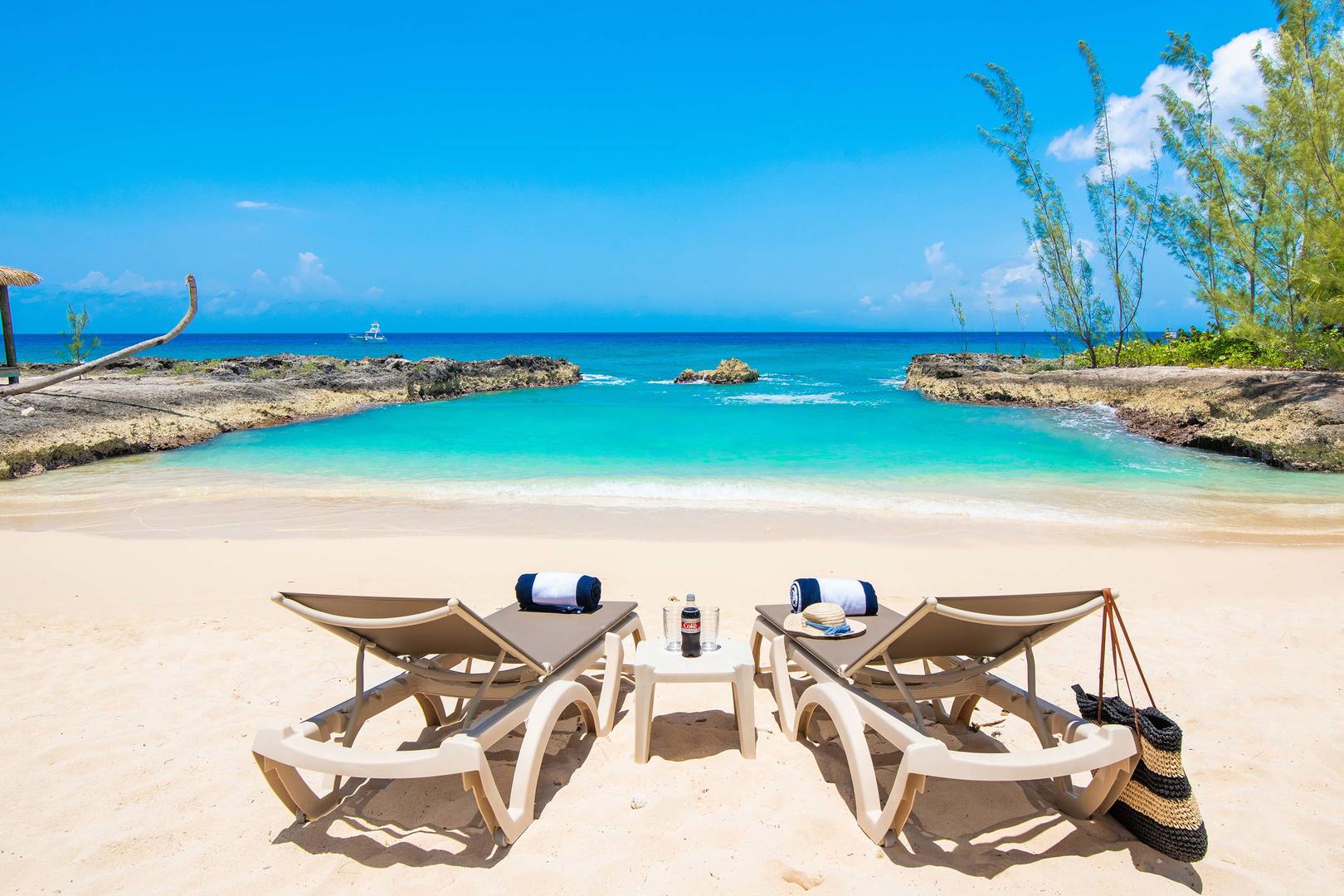 The resort's beach cove is exclusive to Casa Luna owners and guests.