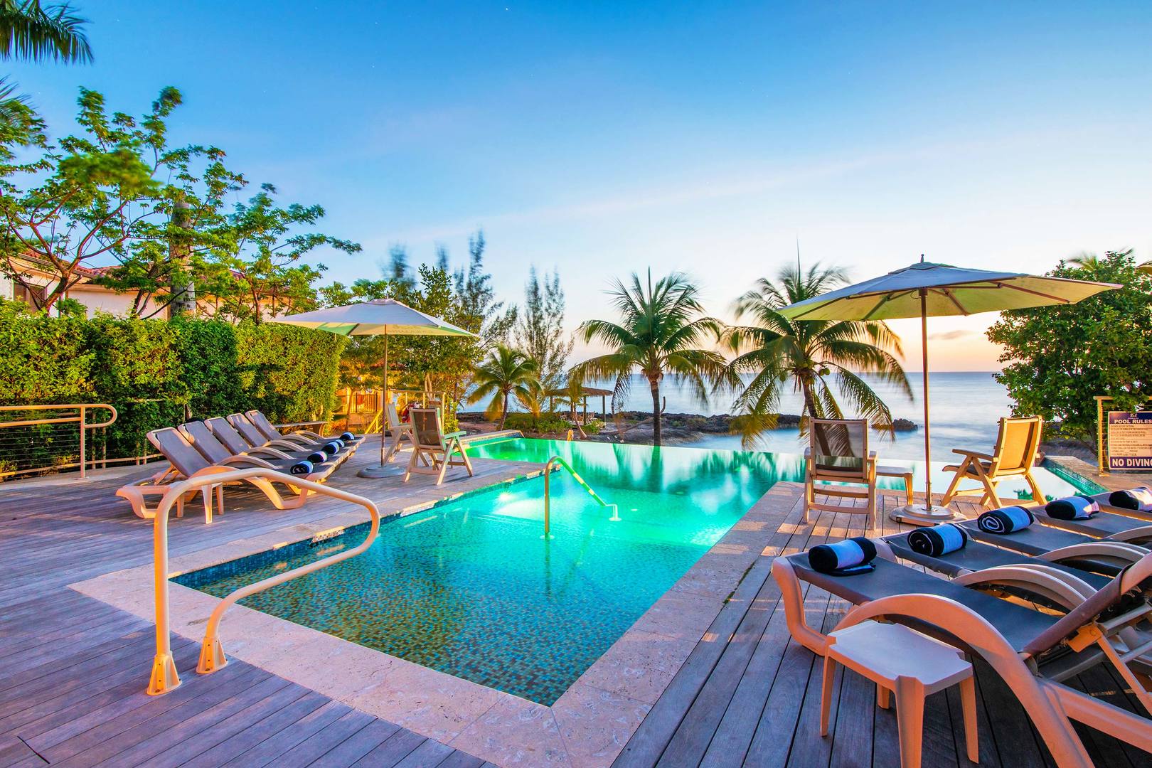 Stunning sunsets from the pool deck.