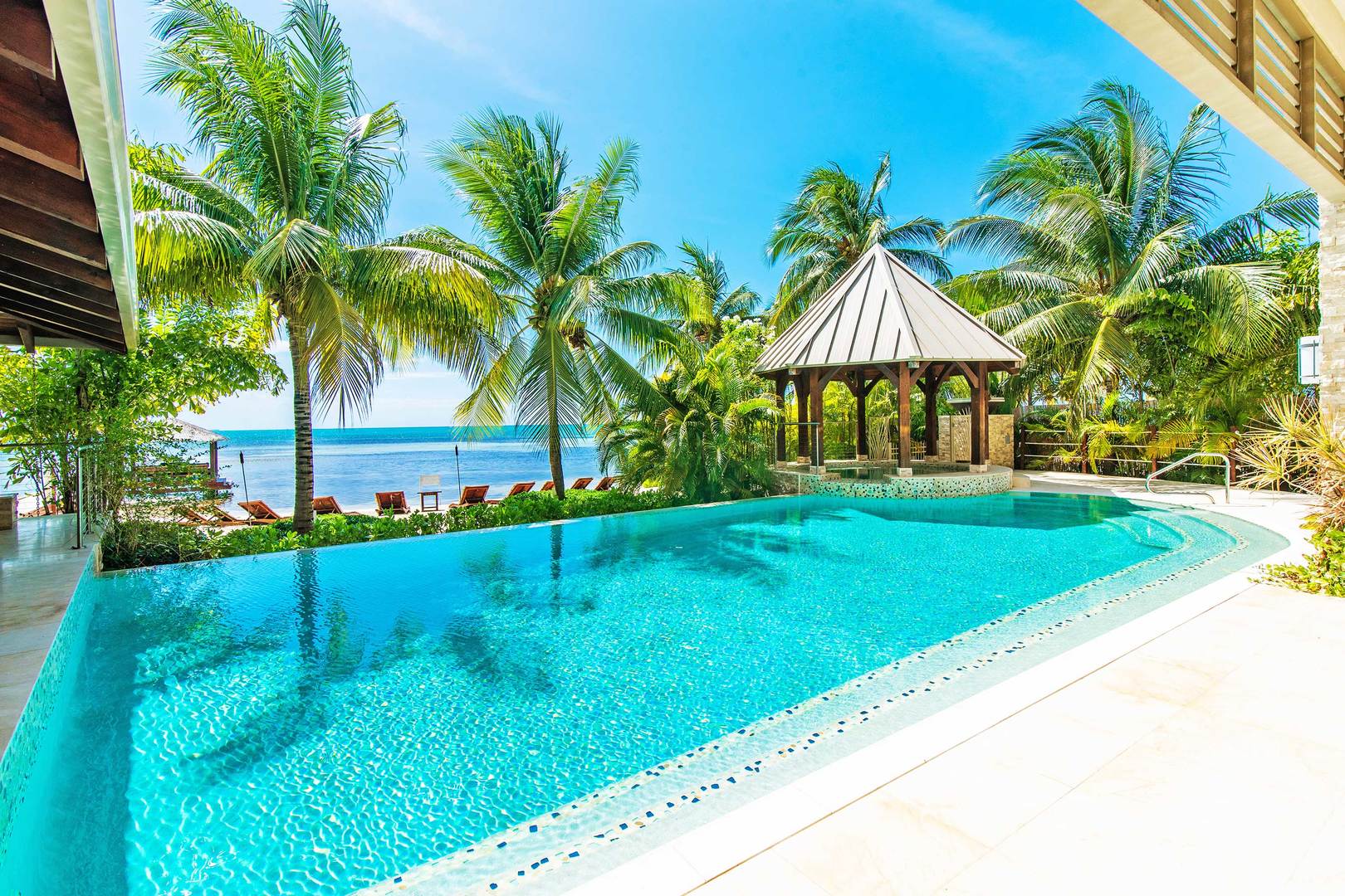 Take a dip in the expansive elevated swimming pool.