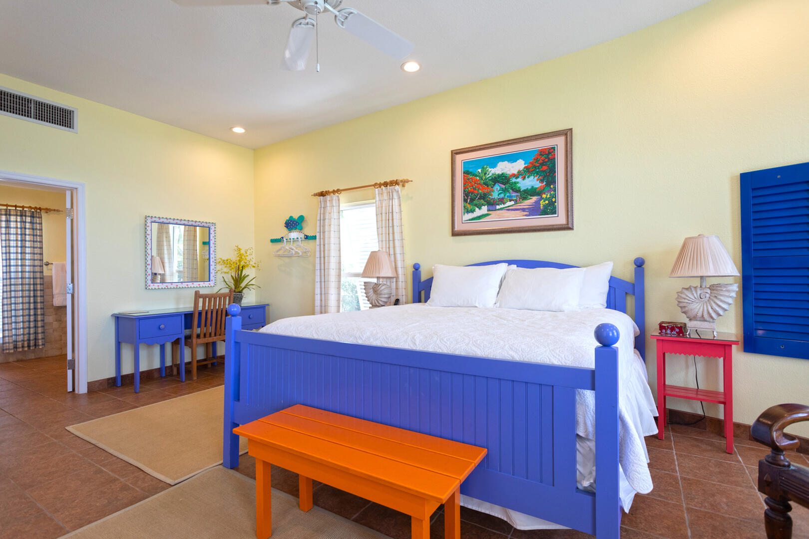 King guest suite with private bath. 