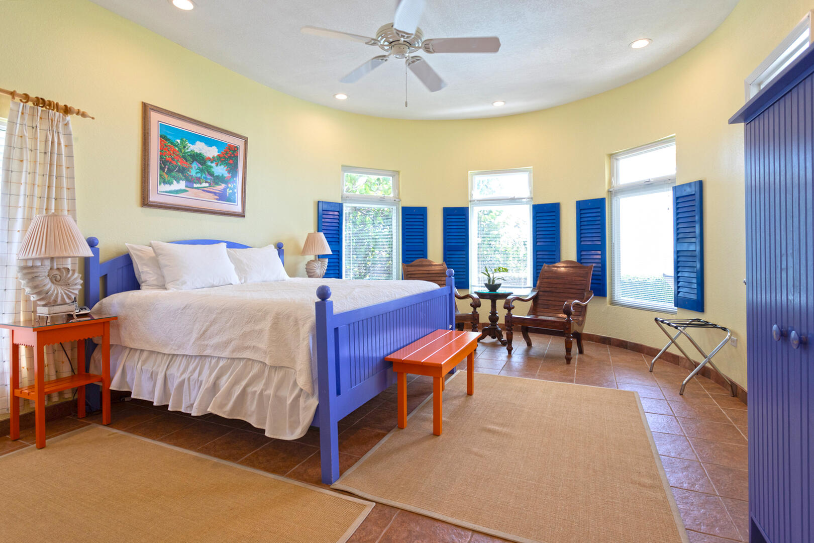 Wider view of the king suite.