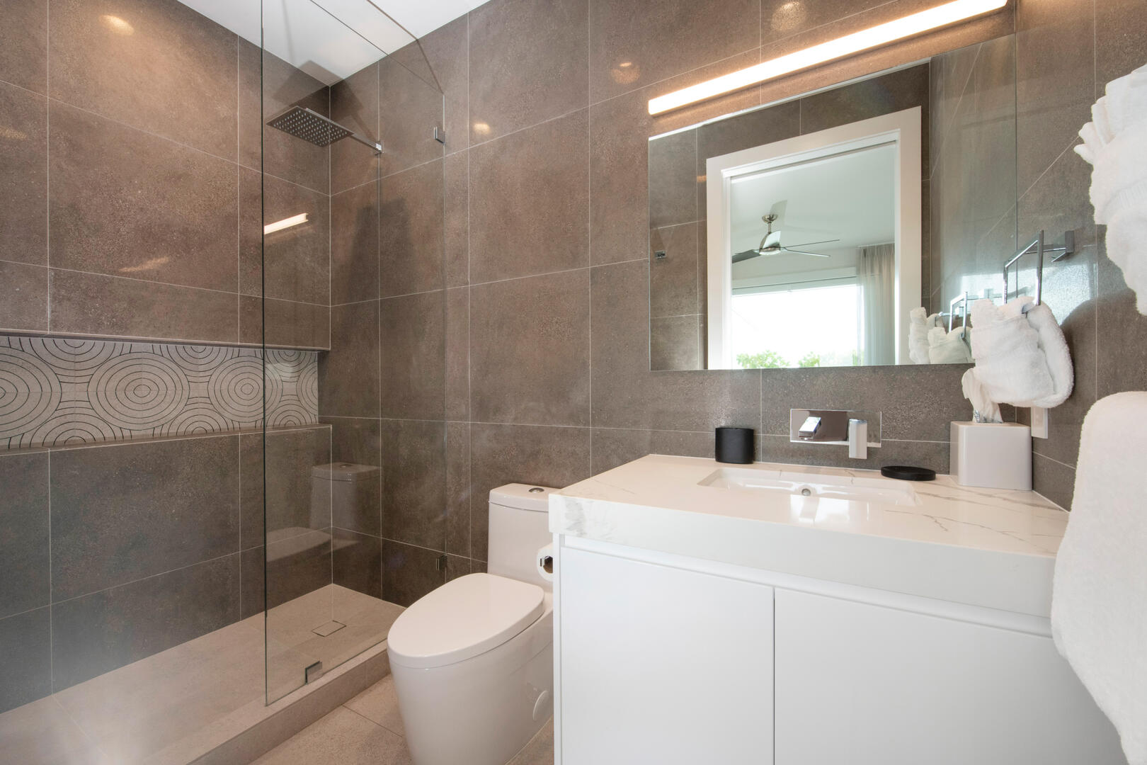 Guest Suite 2 ensuite bath with walk-in shower.