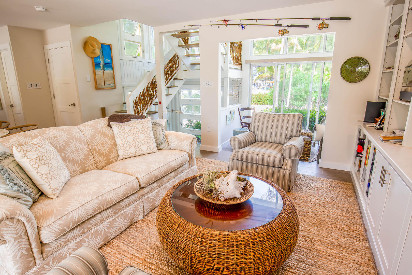 Sofa seating in the living area. 