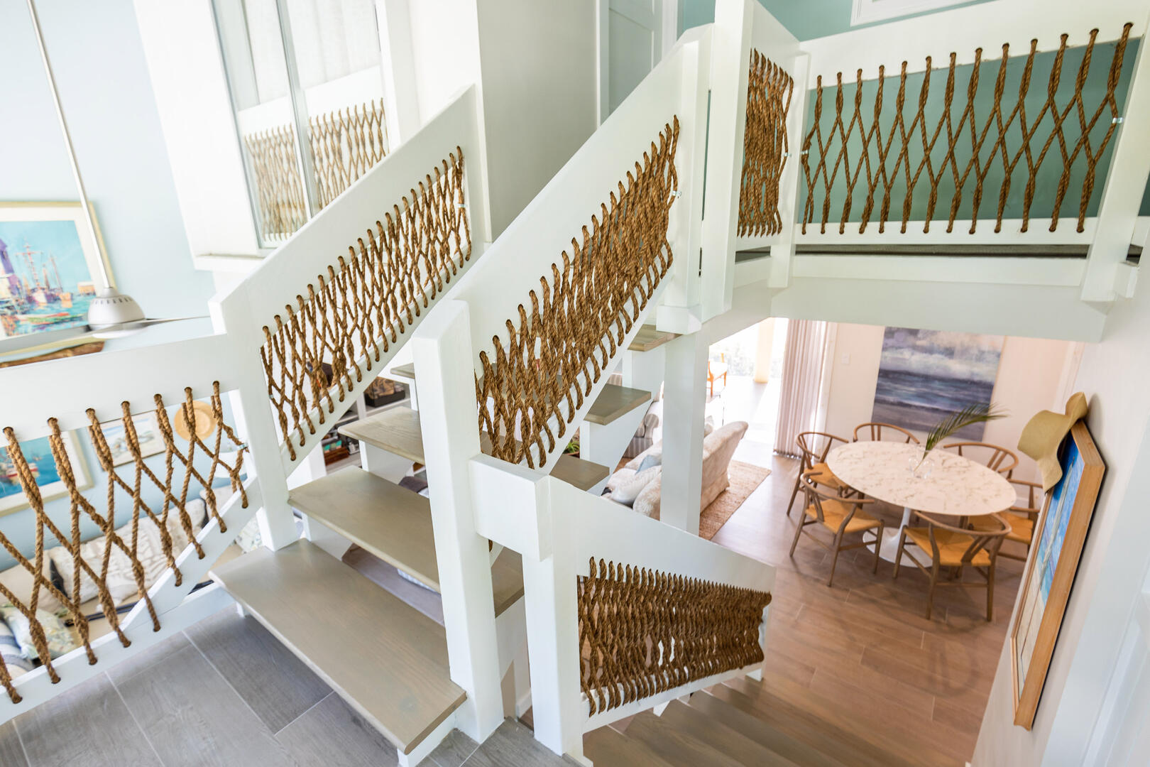 Stairway to upper level bedrooms.