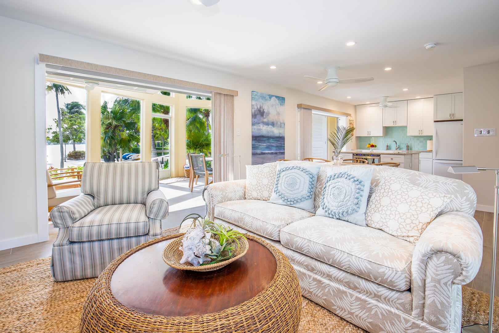 Plush couches in the living area. 