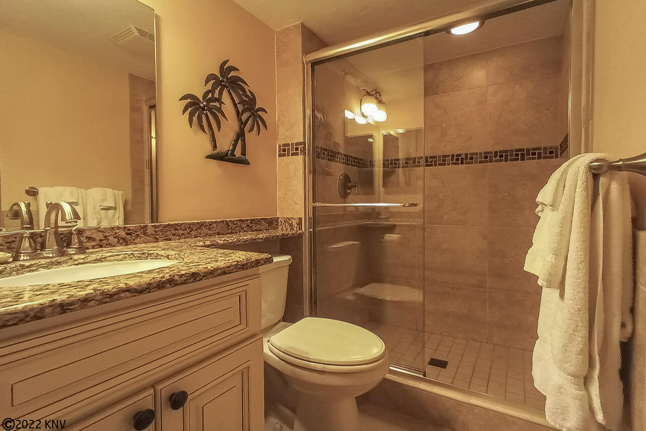 Guest Bath has a Walk In Shower