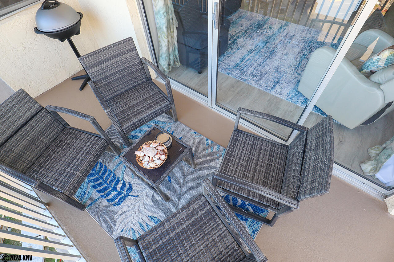 Balcony furniture allows you to relax for hours and take in the sea breezes