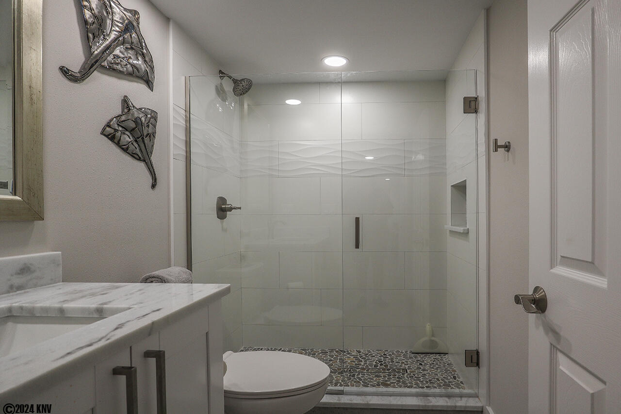Fabulous Guest Bath next door has also been newly remodeled with a Walk In Shower