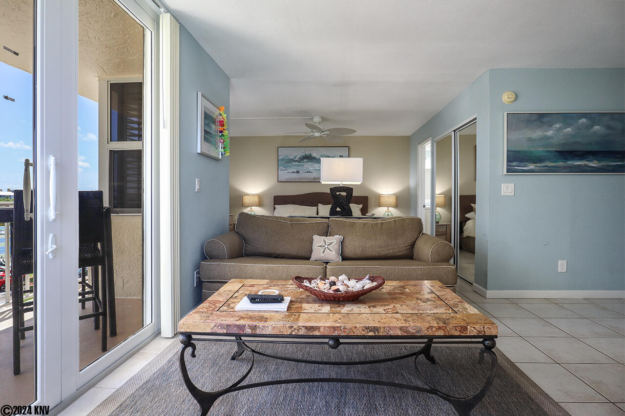 Sleeper sofa accommodates two guests