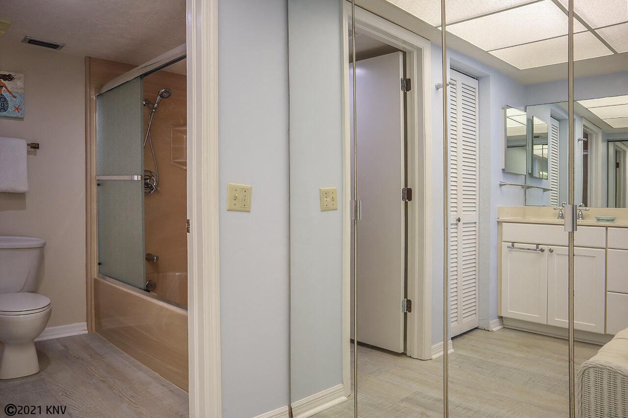 Master Bath has tub and shower combo