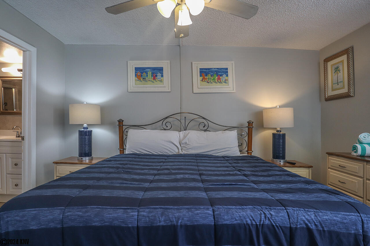 King Sized Bed awaits you after a full day at the beach
