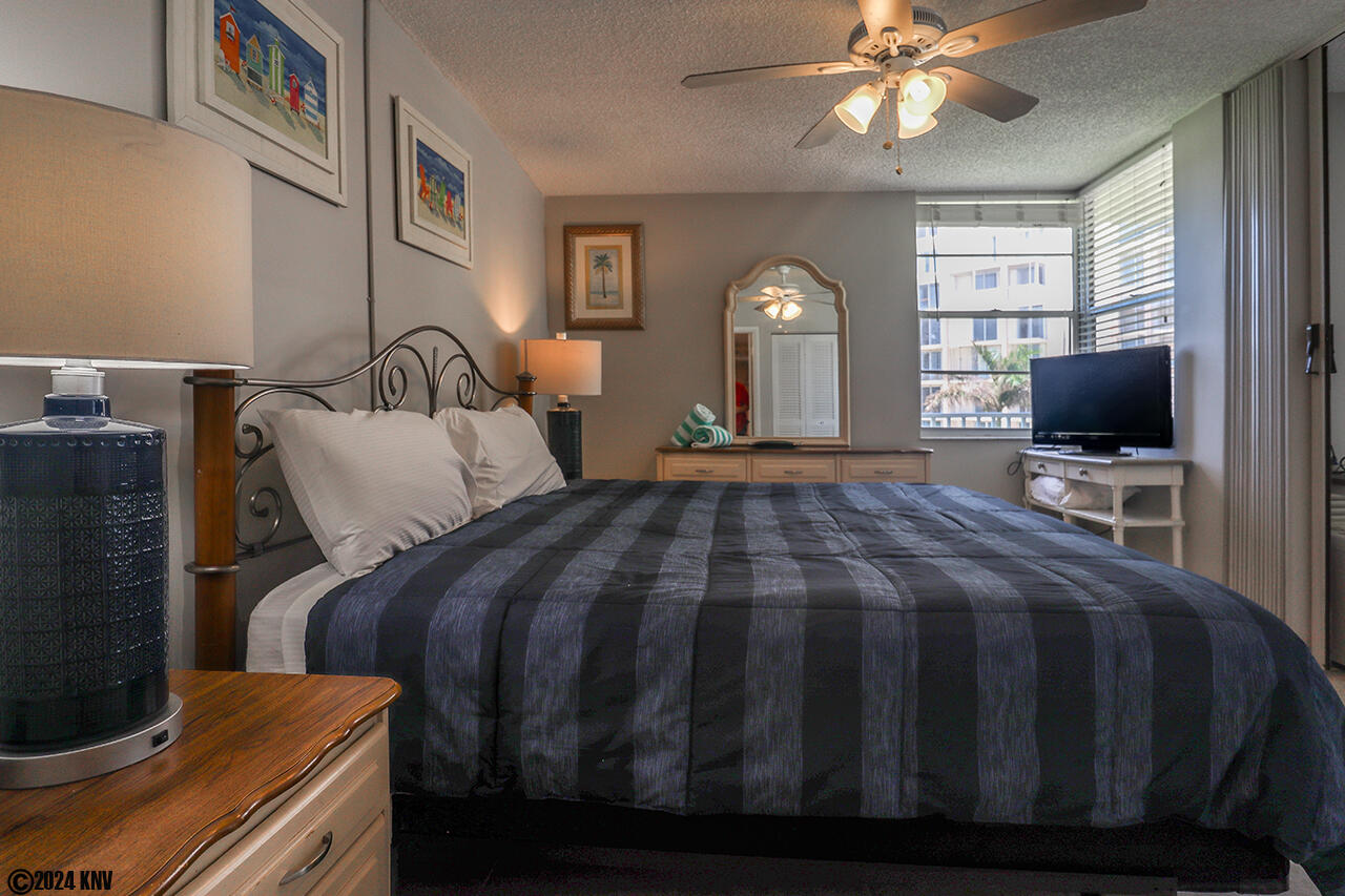 Spacious Bedroom has its own TV